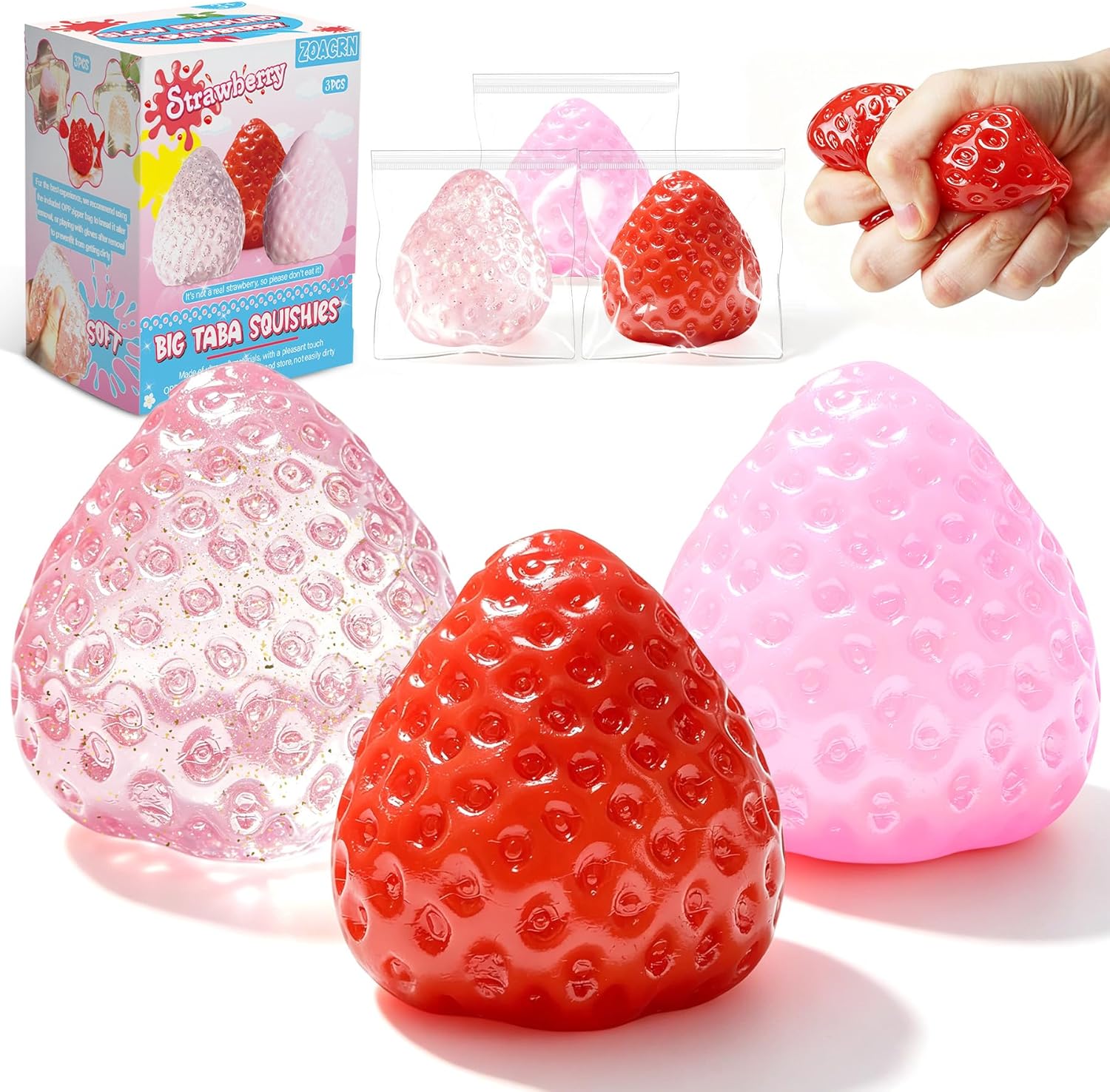 Kawaii Strawberry Stress Toys