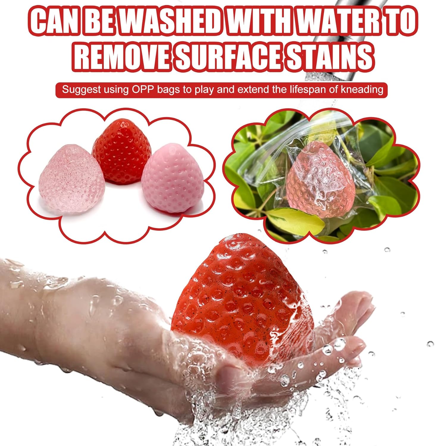 Kawaii Strawberry Stress Toys